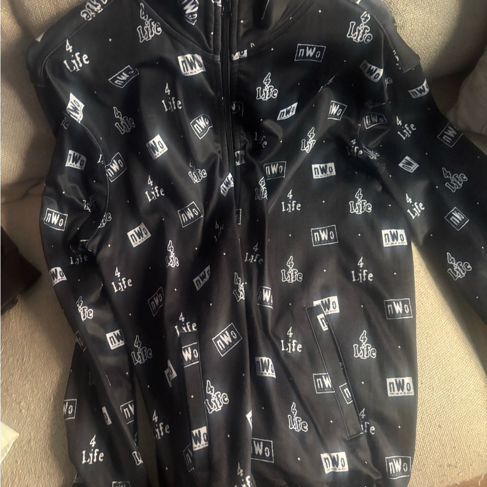 Black nWo 4 Life chalk line wwe wcw jacket. Have the pants to match